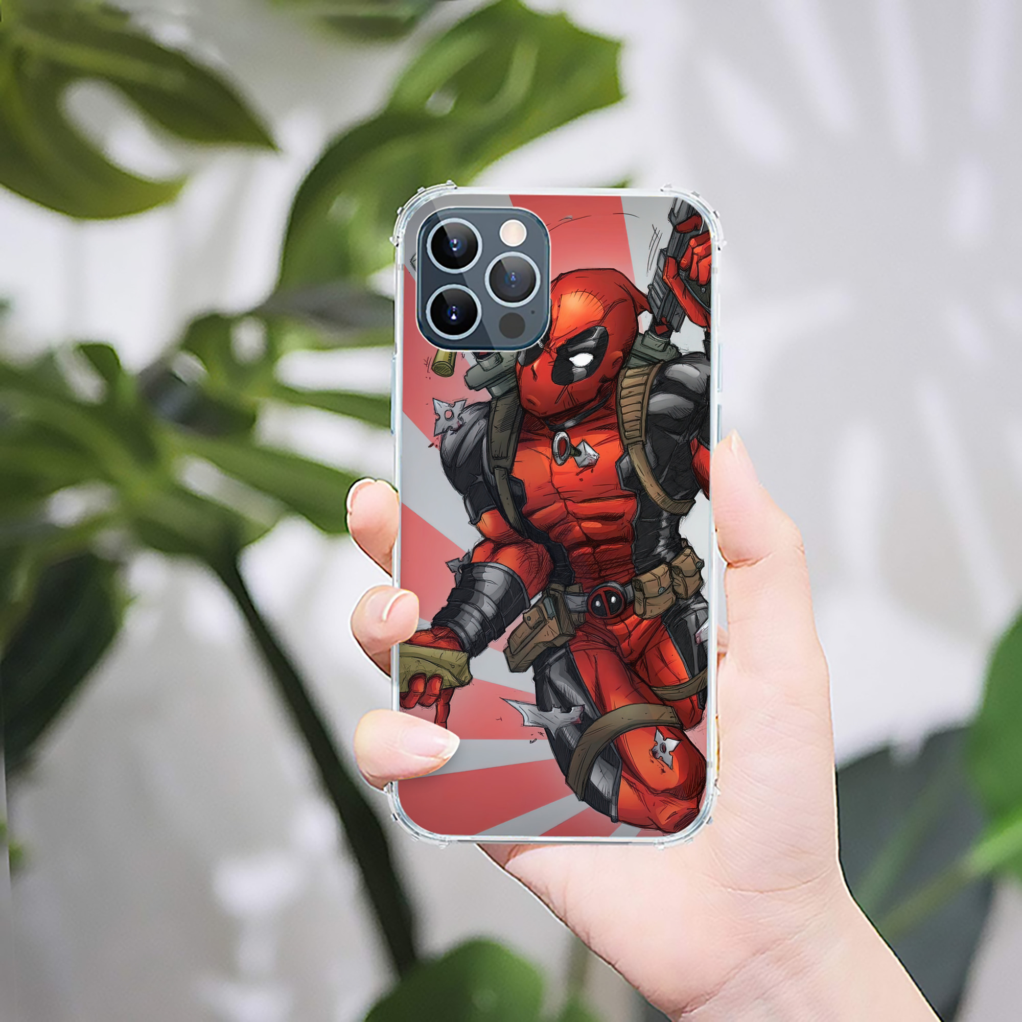 （画像用） Deadpool デッドプール 【iPhone 12シリーズ対応】透明スマホケース（クリアソフトケース）